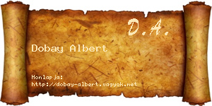 Dobay Albert névjegykártya